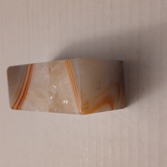 White Tower Crystal With Gray & Orange Swirls - Gemstone - Picture 5 of 7